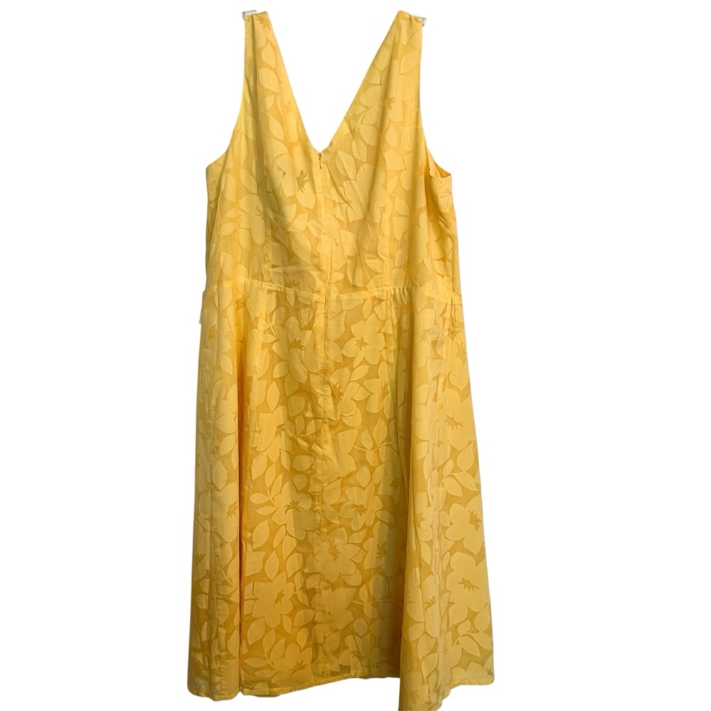 Jessica Howard Yellow Floral V-Neck Sundress
